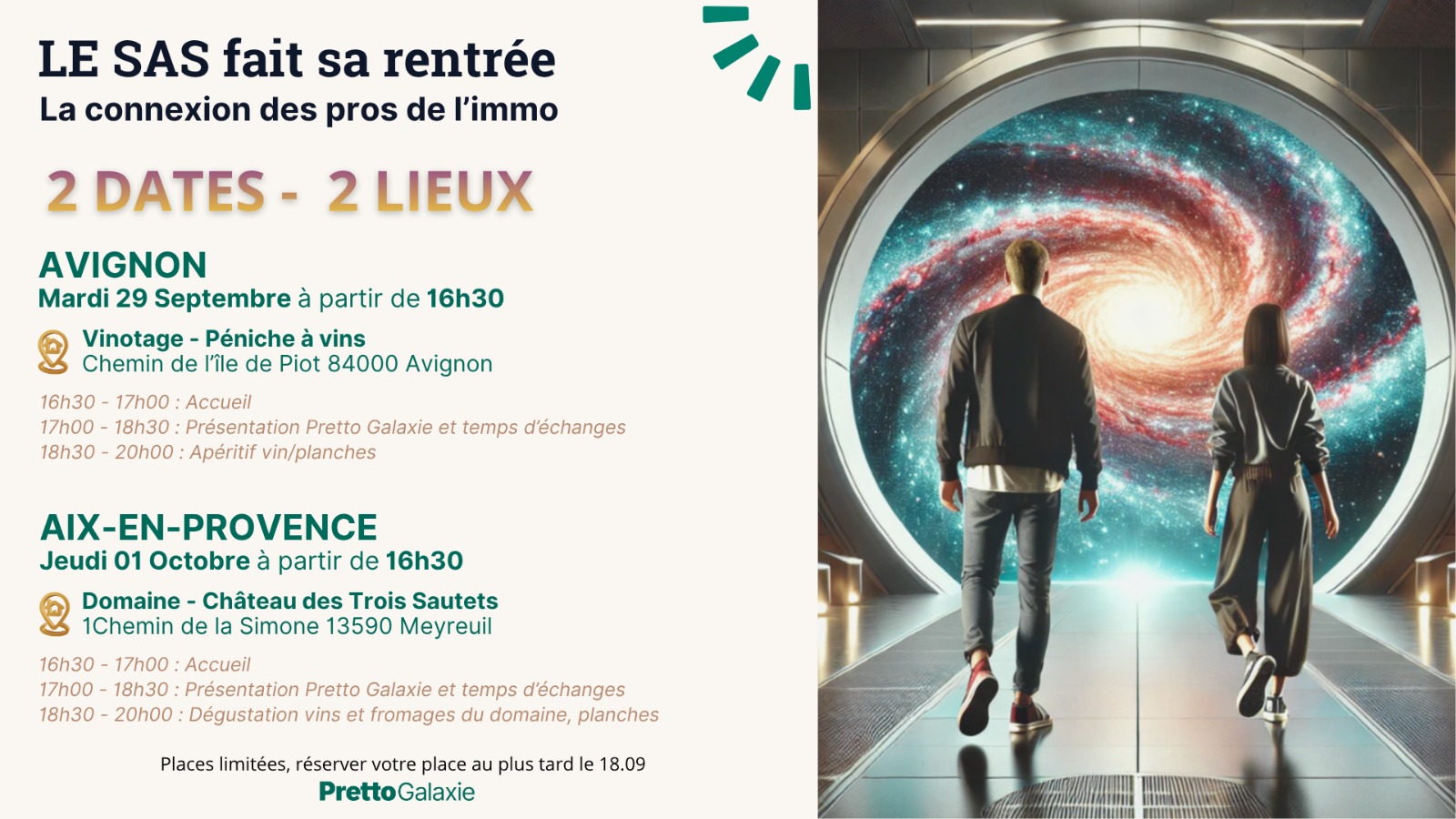 Programme détaillé de L’événement LE SAS à Avignon et Aix-en-Provence